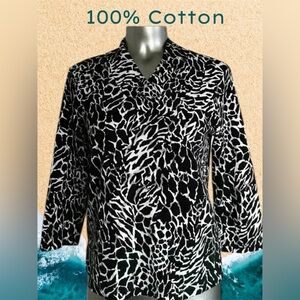 $10 Add-On 💟Animal Print Black & White Top